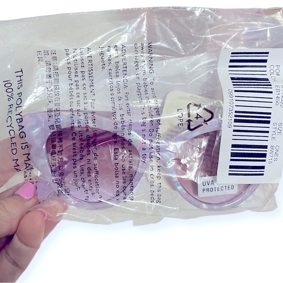 J. CREW Sunglasses Crewcuts Purple Butterfly Frame Wine Gradient Lens NWT - Picture 2 of 4